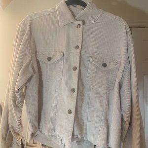 Distressed Corduroy Tan Jacket